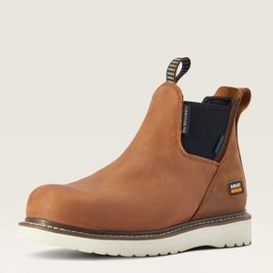 ARIAT Women’s Rebar Wedge Chelsea Waterproof Composite Toe Work Boot Size 6